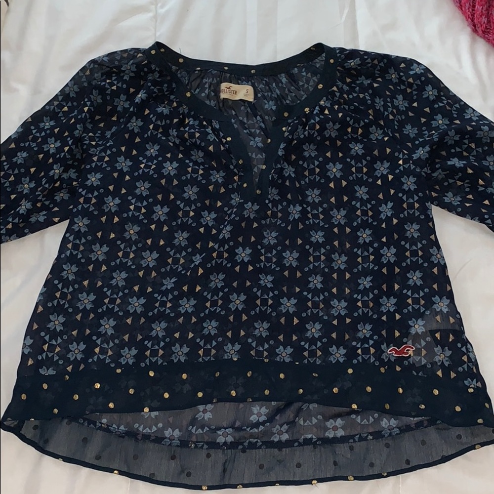 Hollister chiffon sheer blouse